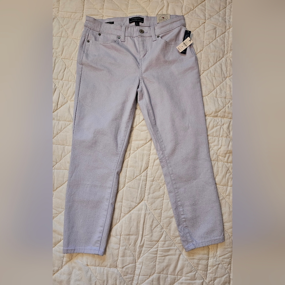 Talbots Light Lavender Jegging/Crop Denim -Simply Flatterng Collection - Picture 2 of 12